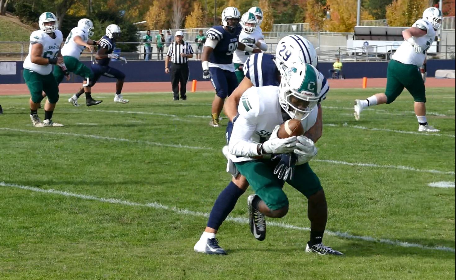 SHASTA FALLS FLAT IN SECOND HALF IN 44-17 LOSS TO NO. 24 AMERICAN RIVER